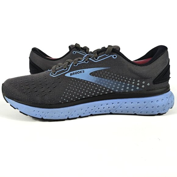 Brooks Glycerin 18 Womens 10.5 1203171B050 Gray Blue Black Running Shoes Cushion - Picture 9 of 16